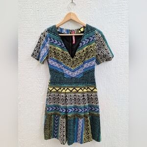 Plenty By Tracy Reese Anthropologie New Moon Dress Colorful Boho Women's Size 4